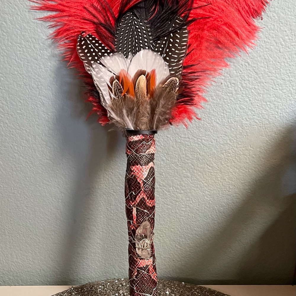 Smudge Fan, Smudging Wand, Witch Wand, Altar Tool